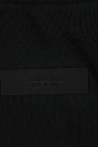 FOG Essentials Unisex Black Pullover Hoodie High Neck Cotton Blend Size M
