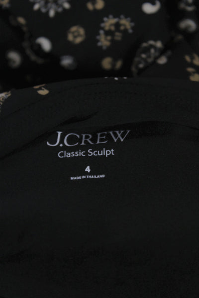 J Crew Womens Paisley One Piece Swimsuit Black Size 4