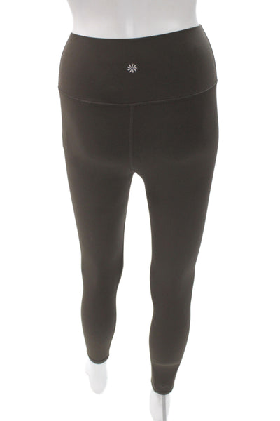 Athleta Women Ankle Leggings Brown Athleisure Pull On Size S