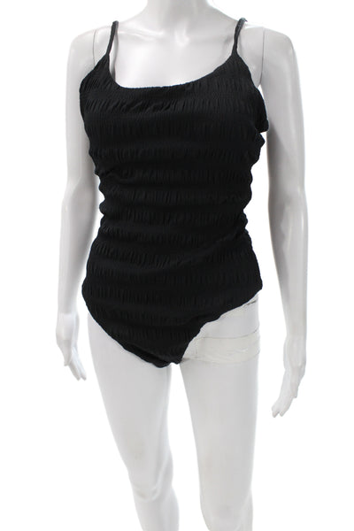 Andie Womens One Piece Swimsuit Black Size M Tall