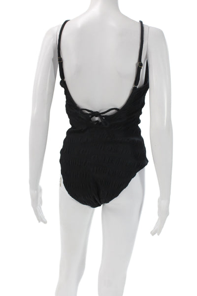 Andie Womens One Piece Swimsuit Black Size M Tall