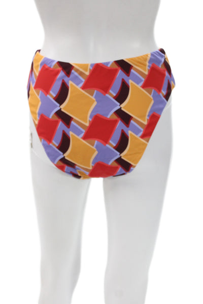 Andie Women Multicolor Geometric Bikini Bottom Size M