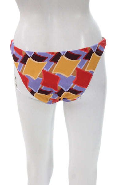 Andie Womens Geometric Brown Swim Bottom Recycled Nylon Size M