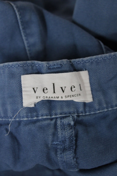 Velvet by Graham & Spencer Women Blue Cotton Chino Pants Size 10