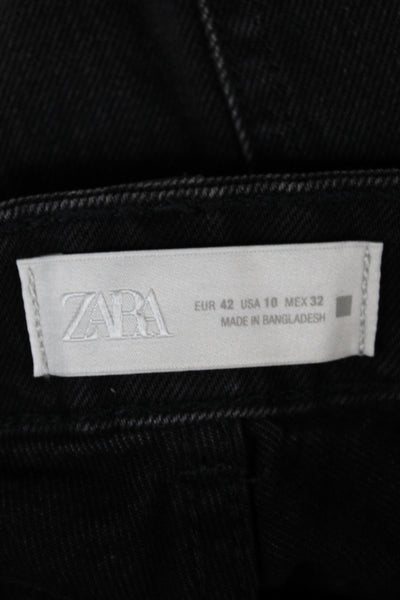 Zara Women Straight Black Jeans Size 10