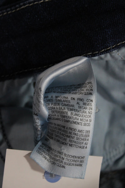 Mother Women Skinny Jeans Blue Cotton High Rise Button Closure Size 27