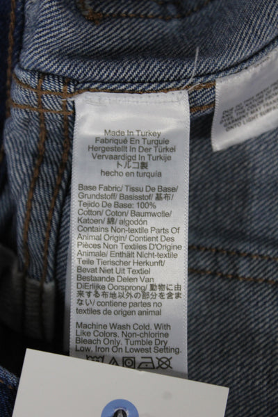Madewell Women Straight Jeans High Rise Blue Cotton Size 29