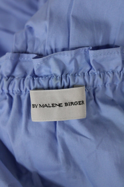 By Malene Birger Women Trapeze Swing Maxi Dress Blue Organic Cotton Size 38