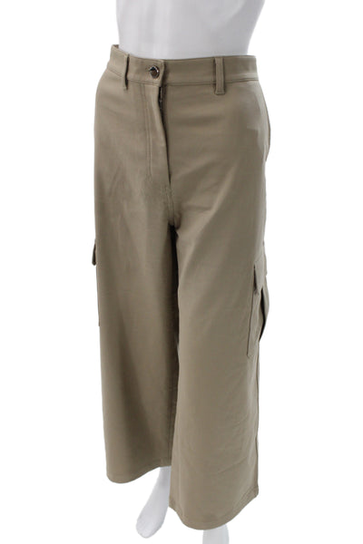 Theory Womens Beige Cargo Pants Button Inseam 26 Size 8