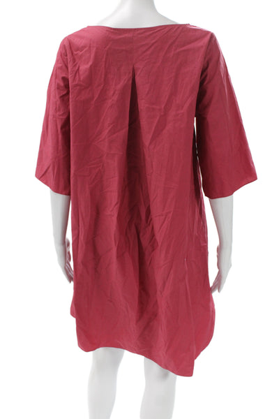 COS Womens Shift Dress Red Cotton Half Sleeve Above Knee Size 4