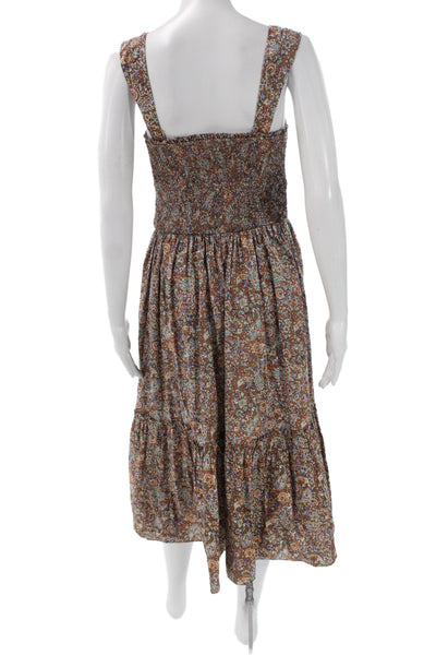 ASTR Womens Paisley Cotton Sundress Sweetheart Neckline Sleeveless Size 4