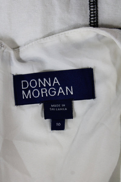 Donna Morgan Womens Sheath Dress White Linen Maxi Size 10