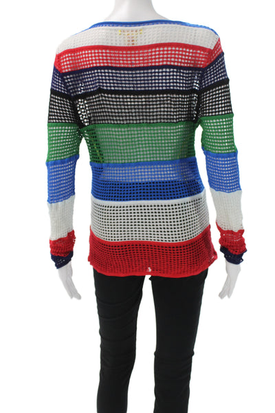Catherine Malandrino Women Multicolor Striped Scoop Neck Tunic Size 0P