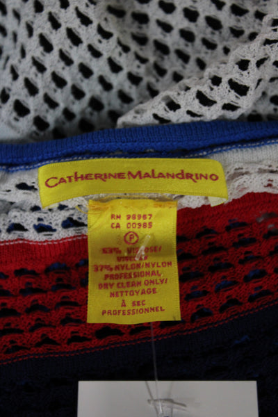 Catherine Malandrino Women Multicolor Striped Scoop Neck Tunic Size 0P