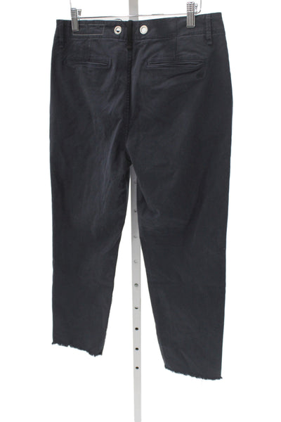 Rag & Bone Womens Black Cotton Chino Pants Button Closure Size 26