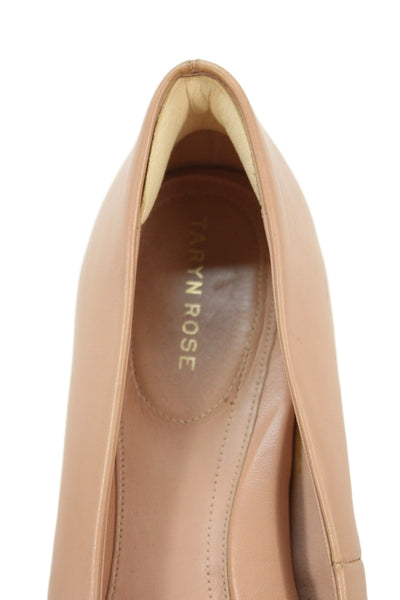 Taryn Rose Womens Leather Cap Toe Slide On Babe Pumps Pink Black Size 11 B