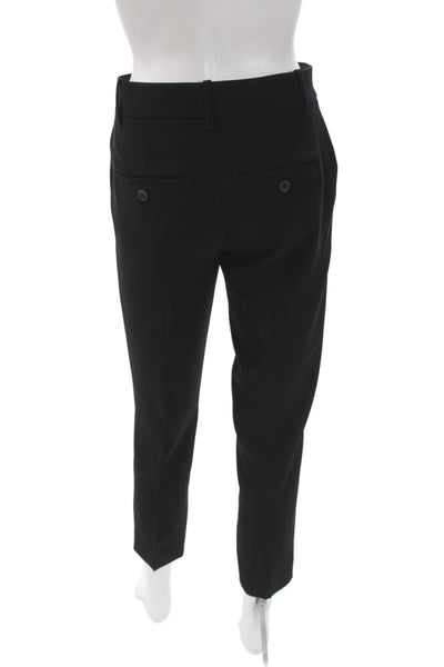 Vince Women Black Ankle Pants Polyester Button Inseam 27 Size 0