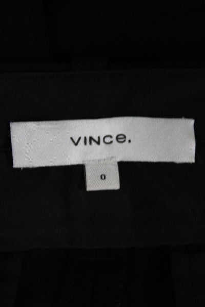 Vince Women Black Ankle Pants Polyester Button Inseam 27 Size 0
