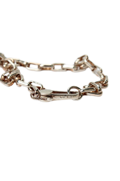 Gucci Unisex 925 Silver Interlocking G Logo Pendant Necklace 20" 21.4g