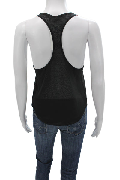 Alo Womens Basic Scoop Neck Sleeveless Tank Black Size S