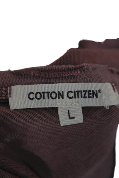 Cotton Citizen Mens Basic V-Neck Red Supima Cotton T-Shirt Size L
