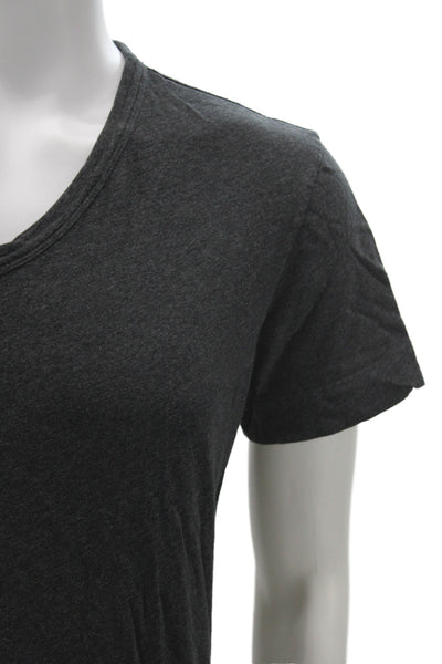 Theory Mens Basic V-Neck Gray Pima Cotton T-Shirt Size M