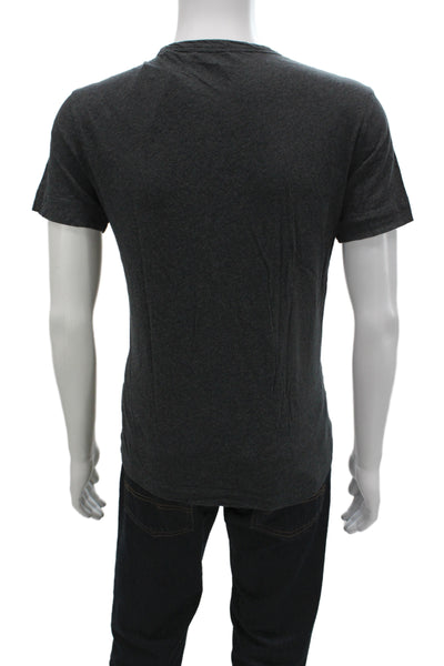 Theory Mens Basic V-Neck Gray Pima Cotton T-Shirt Size M