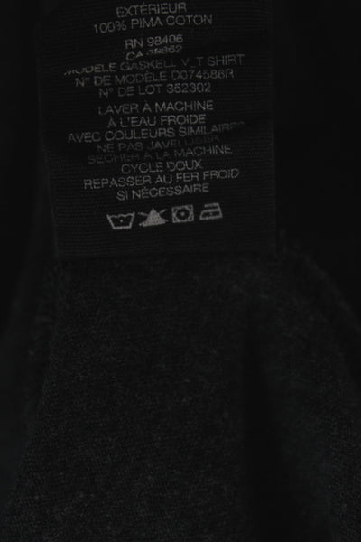 Theory Mens Basic V-Neck Gray Pima Cotton T-Shirt Size M