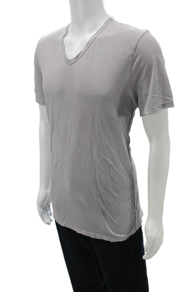 Cotton Citizen Mens Basic V-Neck Gray Supima Cotton T-Shirt Size L