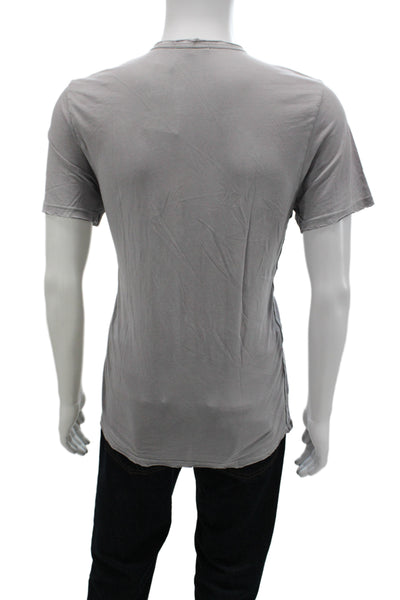 Cotton Citizen Mens Basic V-Neck Gray Supima Cotton T-Shirt Size L