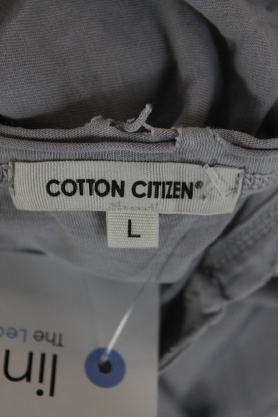Cotton Citizen Mens Basic V-Neck Gray Supima Cotton T-Shirt Size L