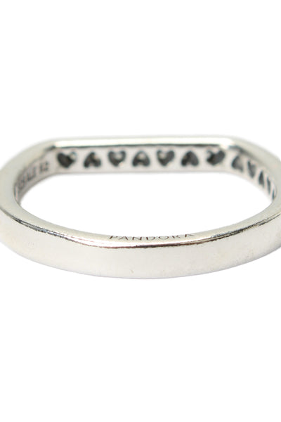 Pandora Womens 925 Silver Cubic Zirconia Sparking Stacking Bar Sz 6