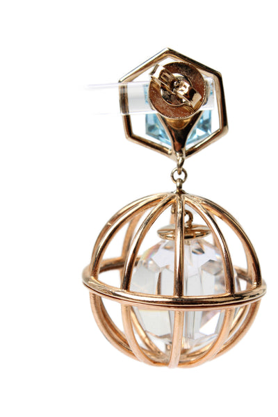 Swarovski x Mary Katranzou Womens Gold Tone Crystal Nostalgia Drop Earrings
