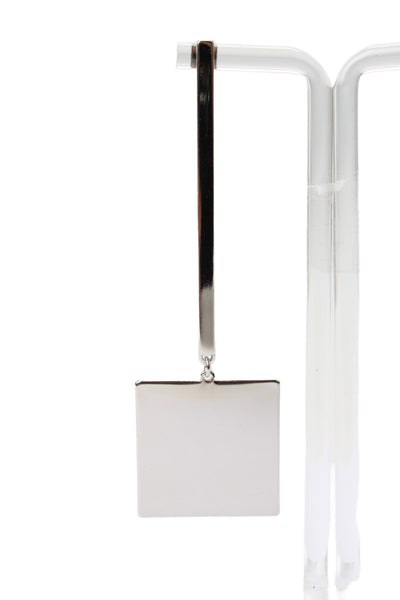 Jenny Bird Womens Silver Tone Long Square Drop Earrings