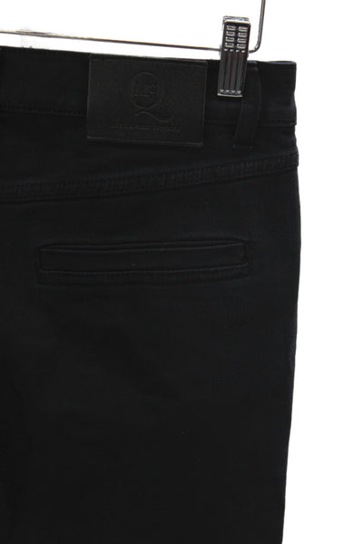 McQ Women Skinny Black Jeans Cotton Mid Rise Inseam 29 Size 27