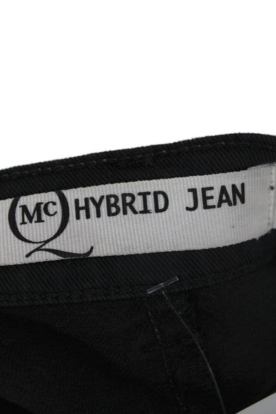 McQ Women Skinny Black Jeans Cotton Mid Rise Inseam 29 Size 27