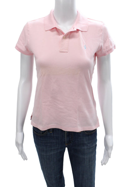 Ralph Lauren Golf Womens Pink Collared Short Sleeve Polo Size S