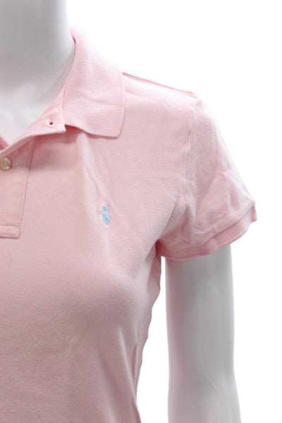 Ralph Lauren Golf Womens Pink Collared Short Sleeve Polo Size S