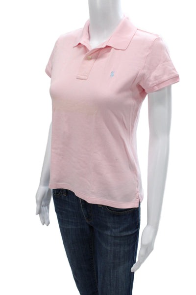 Ralph Lauren Golf Womens Pink Collared Short Sleeve Polo Size S