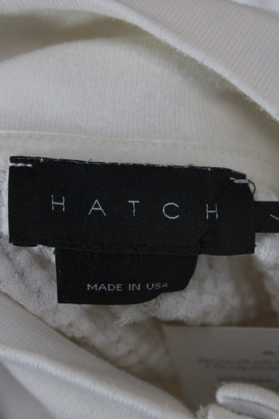 Hatch Womens Ivory Henley Tunic Button Up Long Sleeve Cotton Size 1