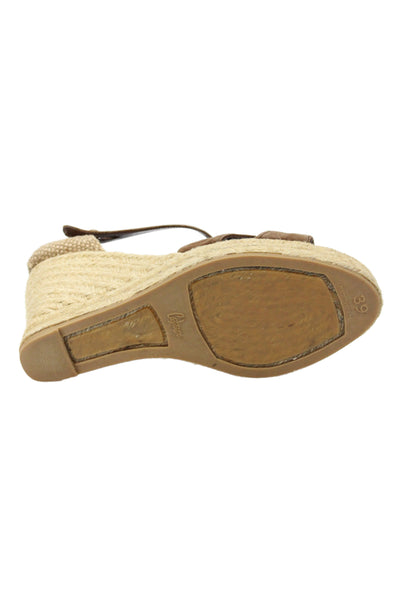 Castaner Womens Suede Open Toe Espadrille Wedges Sandals Brown Size 39 9