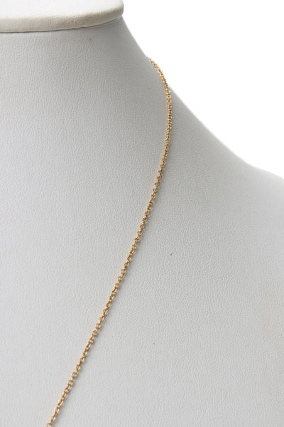 Alexis Bittar Womens Gold Tone Crystal Pave Oval Pendant Necklace 19"