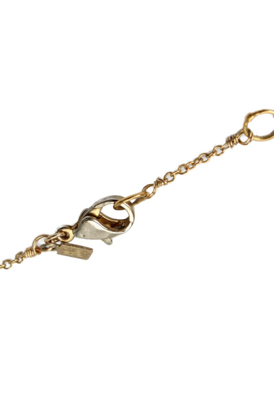 Alexis Bittar Womens Gold Tone Crystal Pave Oval Pendant Necklace 19"