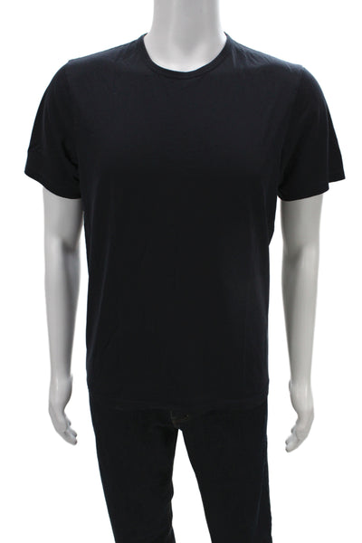 Theory Mens Basic Black 100% Cotton Crew Neck T-Shirt Size M