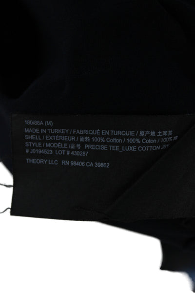 Theory Mens Basic Black 100% Cotton Crew Neck T-Shirt Size M
