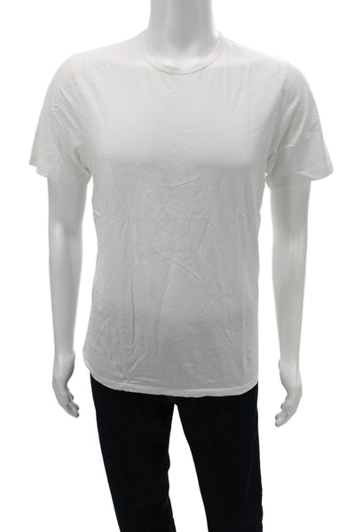Theory Mens Basic Cotton Crew Neck Short Sleeve T-Shirt White Size M