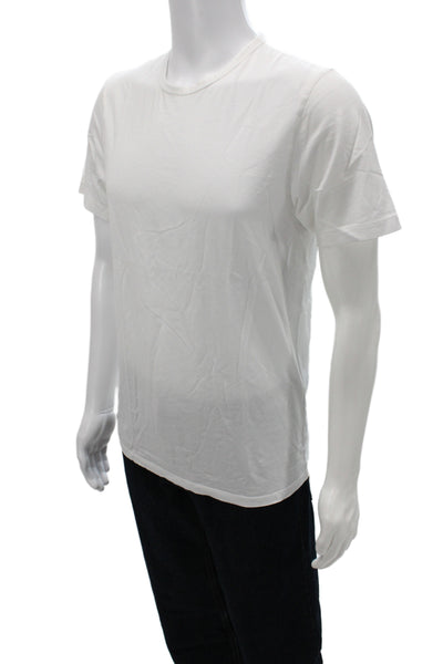 Theory Mens Basic Cotton Crew Neck Short Sleeve T-Shirt White Size M