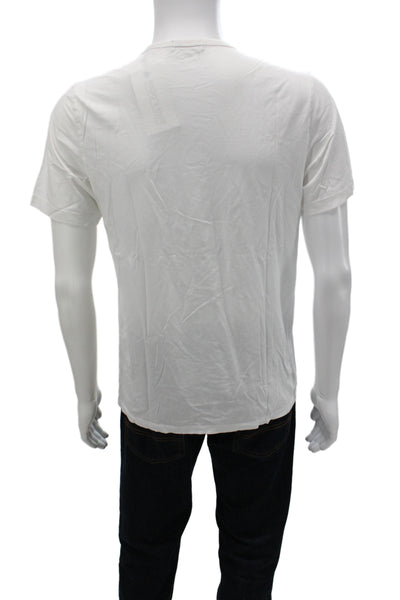 Theory Mens Basic Cotton Crew Neck Short Sleeve T-Shirt White Size M