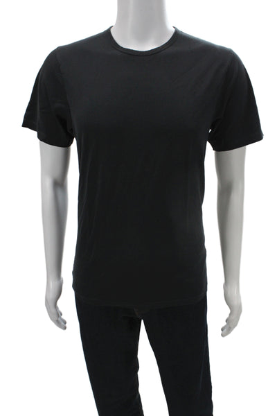 Theory Mens Basic Crew Neck Black Cotton T-Shirt Size M