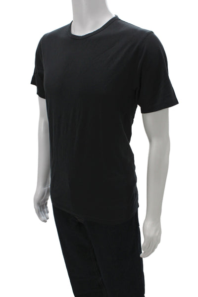 Theory Mens Basic Crew Neck Black Cotton T-Shirt Size M